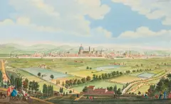 Giuseppe Zocchi, A General View Of Florence Taken From The Convent Of The Capuchin Friars, etching with handcolouring