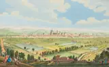 Giuseppe Zocchi, A General View Of Florence Taken From The Convent Of The Capuchin Friars, etching with handcolouring