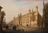 View Of Kings Parade, Cambridge, With Corpus Christi College by Richard Banks Harraden, oil on canvas 42cm by 60cm, sold Jan 2017