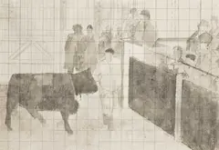Reginald Brill, The Black Bull, 1999, watercolour wash and pencil