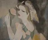 Marie Laurencin, Young Girl With A Pink Rose
