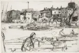 Black Lion Wharf by James Abbott McNeill Whistler, etching with drypoint, sold Oct 2017