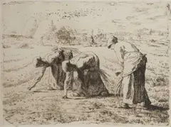 Jean-François Millet, Les Glaneuses, circa 1855, etching