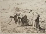 Jean-François Millet, Les Glaneuses, circa 1855, etching