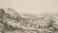 Eugène Ciceri, After Auguste Bourget (1808-1877) A View Of Macau And A View Of Hong-Shang, lithographs c