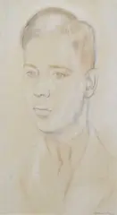 Bernard Meninsky, Portrait Of The Artist's Son, pastel