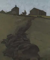 Russell Howarth, Rye Top, Saddleworth, oil on board