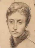 Jules Lefebvre, Â Study For The Comtesse De Kerchove Portrait, pencil on paper