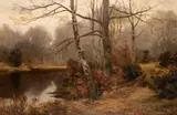 Walter Boodle, A Wooded Landscape, 'The Duck Pond', oil on canvas