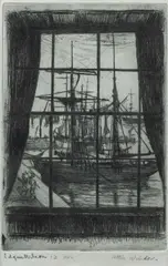 Edgar Wilson, A Group Of Etchings Including: The Old Crane, Lambeth, Attic Window, Chelsea Gasworks, Whiteheart Inn, The Backwater Wandsworth, Woolwich, Millbank And Brick Carts, etching Largest (plate size):