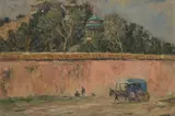 Ludvig Schwensen, Kulhã˜Jen, Peking (Coal Hill, Or Jing Shan, Beijing, oil on canvas laid to board