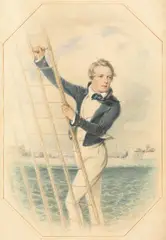 William Derby, A Portrait Of Arthur William Acland Hood, watercolour