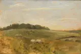 Arthur James Stark, View From Kilronan Garden Wall, oil on panel 19cm by