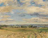 Herbert F. Royle, Extensive Coastal Landscape, oil on board 49cm by 58cm