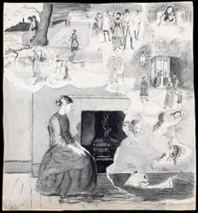 Henry Tonks, Reverie, ink 21cm by