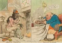 James Gillray, French Liberty, British Slavery, etching and aquatint 24cm by 34cm
