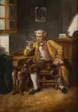 Jean Baptiste Madou, Portrait Of A Cellist And Portrait Of A Violinist Smoking A Pipe A, oil on panel Each: