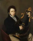 Jean-Benjamin Houël, Portrait Of An Apollo Lyre Player, Oil on canvas Image size: