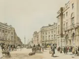 Thomas Shotter Boys, Â Regent Street; Looking Towards The Duke Of York's Column, Lithographs with hand colouring Plate size (illustrated):