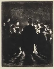 Mortimer Menpes, By The Light Of The Lantern, pencil 'Mortimer Menpes' Plate size: