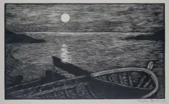 Sydney Lee, By The Seashore, Wood engraving Plate size: