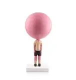Brett Murray, Bubble Head: Shortpants, 2002, painted bronze on a wooden base