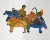 Ukazalwa Kukajesu by Bonakele (Bonnie) Ntshalintshali, screenprint, sold Nov 2017