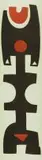 Hannes Harrs, Totem Figure, colour screenprint
