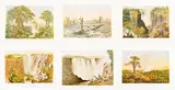Thomas Baines, The Victoria Falls, Zambezi River, 6, colour photolithographs