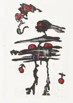 Dikgwele Paul Molete, There's a man in every woman and a woman in every man, colour etching and aquatint