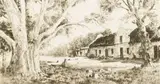 Tinus de Jongh, Farm Cape Flats, etching