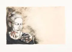 Erika Hibbert, Almost Alone, colour lithograph