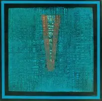 Larry Scully, Blue Abstract, colour photolithograph