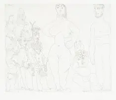 Pablo Picasso, Venus et L’Amour, from Suite 347 (Bloch 1639), etching