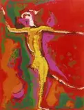 Ballerino by Marino Marini, colour etching and aquatint, sold Nov 2017