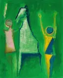 Two Figures and a Horse by Marino Marini, colour lithograph, sold Nov 2017