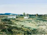 Gerhard Batha, Village in a Landscape, oil on canvas