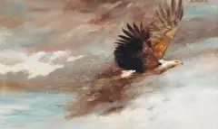 Vic Guhrs, Fish Eagle, oil on canvas