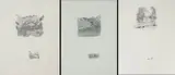 Bowen Boshier, Landscapes, three, pencil on paper