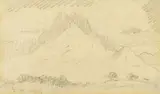 Jacobus Hendrik Pierneef, Simonsberg, pencil on paper