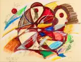 Christo Coetzee, Little Owl, mixed media on paper