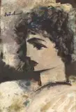 Portrait of a Young Boy by Carl Büchner, oil on board, offered Nov 2017