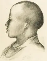 Portrait of Peter Clarke by Amos Langdown, lithograph, offered Nov 2017