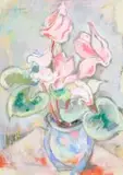 Gregoire Boonzaier, Still Life with Cyclamens