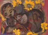Motherly Love by Frans Claerhout, oil on board, sold Nov 2017