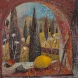 Nicolaas Maritz, Tuscan Landscape, enamel on board