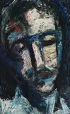 Cecil Skotnes, Self Portrait, oil on paper