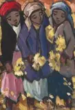 Hennie Niemann Snr, Three Malay Girls with Flowers