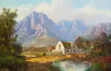 Farm near Paarl C.P. by Gabriel de Jongh, oil on canvas, sold Nov 2017
