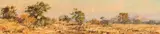 Otto Klar, Landscape with Trees, oil on board